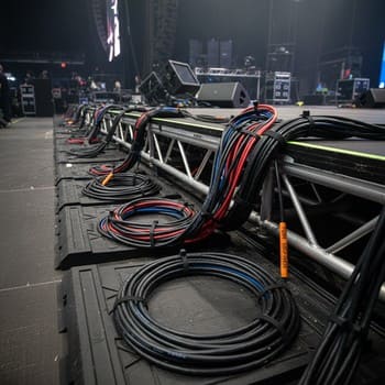 Менеджмент кабелей на сцене — аккуратные жгуты и фиксация