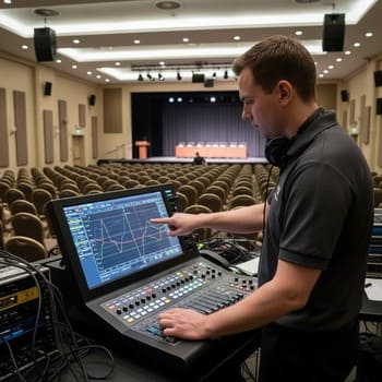 Конференц-зал: настройка речевого звука и подавление обратной связи