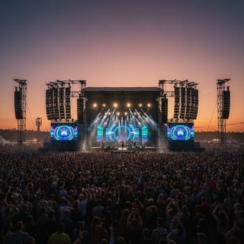 Опен-эйр фестиваль: линейный массив и дилей-линии