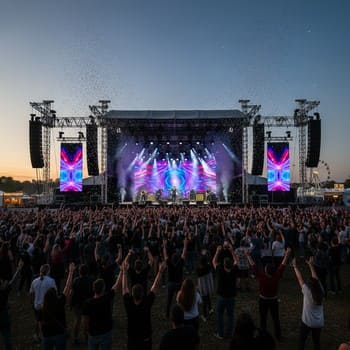 Открытый фестиваль: линейный массив и зонирование площадки