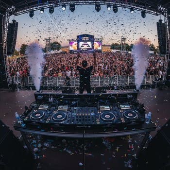 DJ-контроллер с акустикой для вечеринки