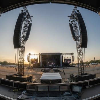 Линейный массив на рейге — равномерное покрытие по длине площадки