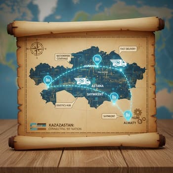 Маршрут выезда фургона по городам Казахстана