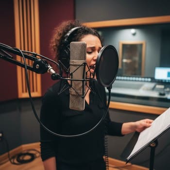 Большая диафрагма — конденсаторный микрофон в студии