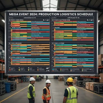 Расписание доступа к сцене — слоты монтажа и саундчека