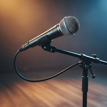 Динамический микрофон крупным планом — аренда для вокала и речи
