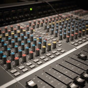 Крутилки микшера крупным планом — тонкая настройка уровней