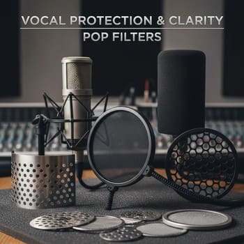 Поп-фильтры и ветрозащита для речи и вокала