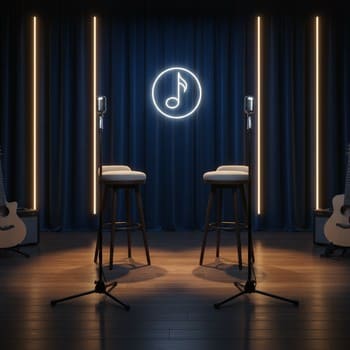 Набор для дуэт-вокала: два радиомикрофона и монитор сцены