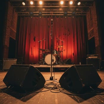 Напольные мониторы-клины перед фронтом сцены