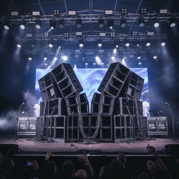 Кардиоидная раскладка сабвуферов у сцены