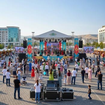 Тараз: городской праздник на открытой площадке