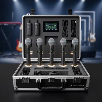 Радиомикрофоны в зарядном кейсе — готовность к выступлению