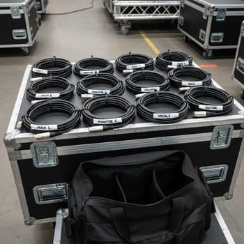 Скрученные XLR-кабели с маркировкой и стяжками